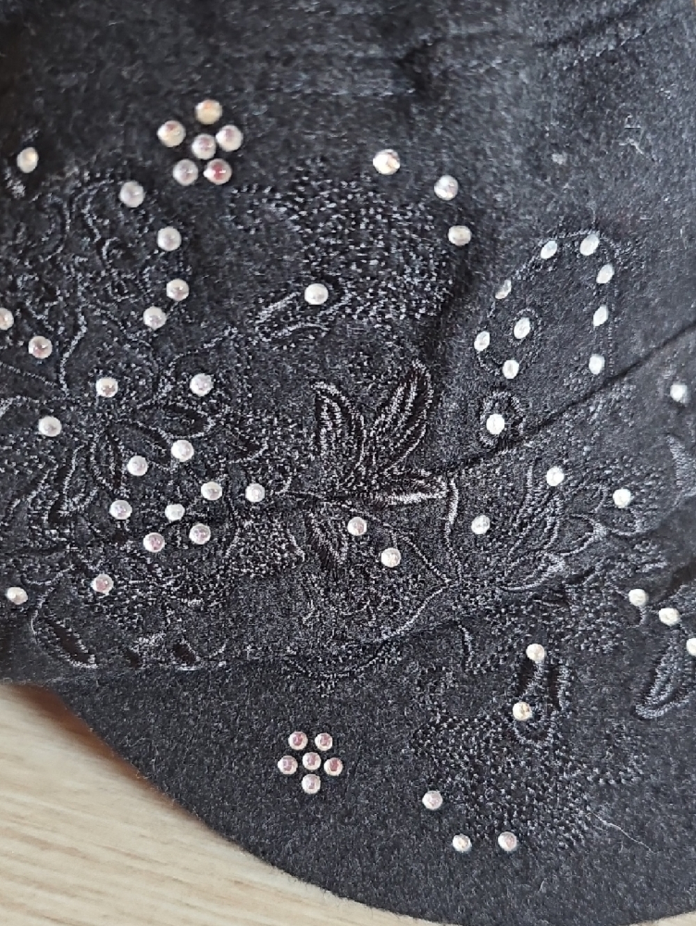 Scala Black Embellished Women's Hat - Picture 2 of 11